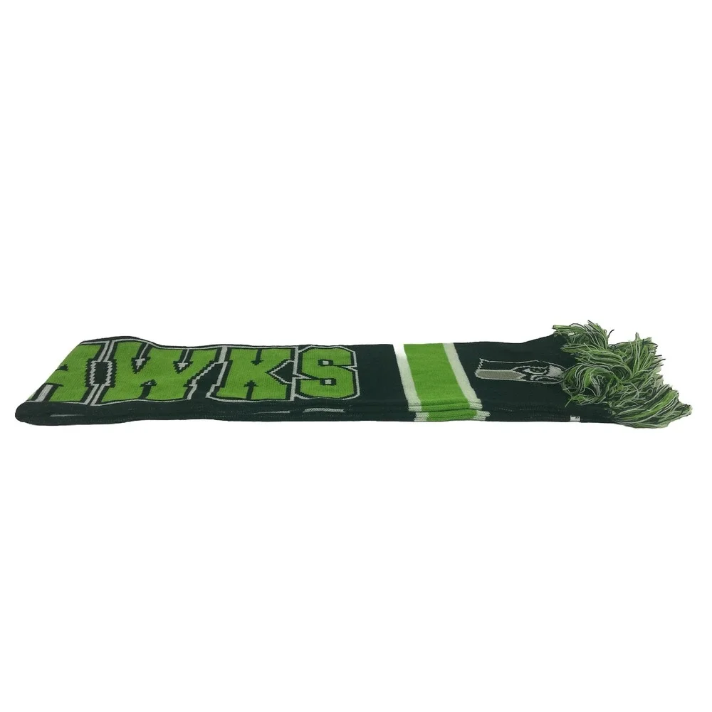 Seattle Seahawks NFL Retro Knit Winter‎ Scarf Double Sided